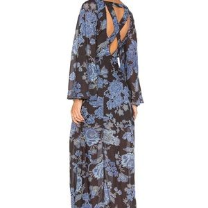 Free People Melrose Floral Bell Sleeve Maxi Dress